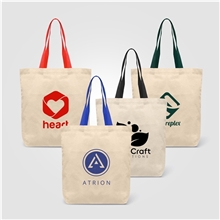 Tonga - 5 oz Natural Cotton Tote w / Color Straps