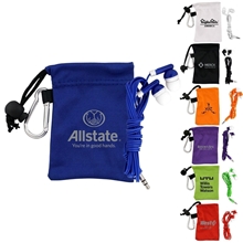 Microfiber Colorful Ear Bud Pouch