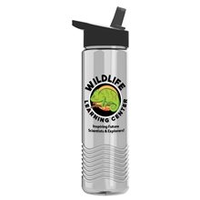 The Wave - 24 oz Tritan(TM) Bottle with Flip straw lid and Digital imprint