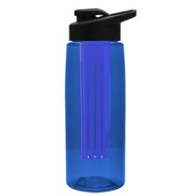 The Flair - 26 oz Transparent Tritan(TM) Bottle with Drink thru lid, Large infuser, and Digital Imprint