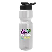 Champion - 28 oz Transparent Bottle with Drink thru lid and Digital Imprint