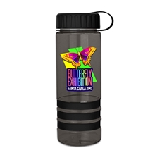 Sergeant Stripe - 24 oz Tritan(TM) Bottle with Tethered Lid, Stripe Bands, and Digital imprint