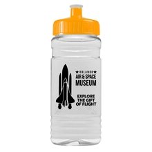 20 oz Clear Sports Bottle With Push Pull Lid