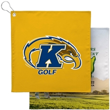 12x12 Sublimated Golf Towel w / Grommet 200GSM