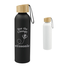 Ryze Aluminum Sports Water Bottle 22 oz with FSC(R) Bamboo Lid