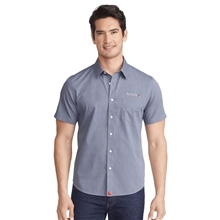 Mens UNTUCKit Petrus Wrinkle - Free Short Sleeve Button Up Shirt