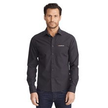 Mens UNTUCKit Black Stone Wrinkle - Free Long Sleeve Slim - Fit Button Up Shirt