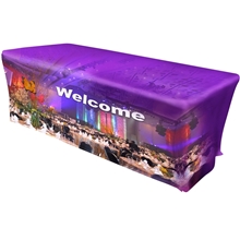 Stretch Fit All Over Dye Sub Table Cover - 3- sided, fits 8 table