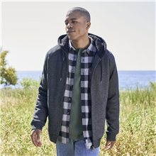 Mens COPPERBAY Roots73 Heavyweight Sherpa Fleece Lined Full Zip Hoodie