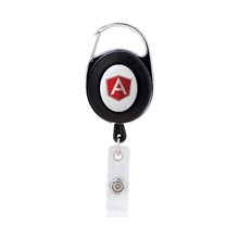 Oval Metal Retractable Badge Reel with Carabiner