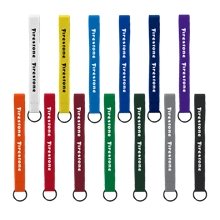 3/4 Sewn Polyester wrist Keychain with Metal Split - Ring