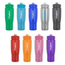 SAHARA 28 oz Eco - Polyclear(TM) Sports Bottle with Push / Pull Lid