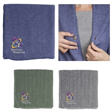 Heathered Shawl Blanket with Button