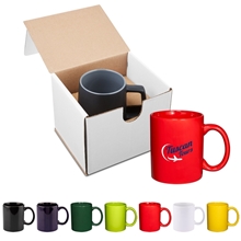 Prime Line 11 oz Basic C Handle Ceramic Mug In Mailer