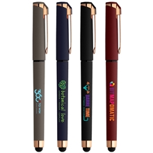 Islander Softy Rose Gold Gel Pen w / Stylus - ColorJet