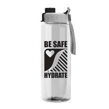 The Guzzler - 32 oz Transparent Bottle With Quick Snap Lid