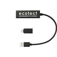 Aluminum 4- Port USB 3.0 Hub with Type C Adapter