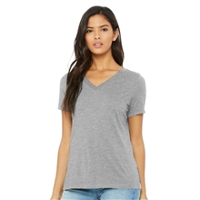 BELLA + CANVAS - Womens Relaxed Heather CVC V - Neck Tee