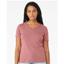 BELLA + CANVAS - Womens Relaxed Triblend Short Sleeve V - Neck Tee
