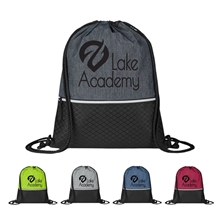 Crosshatch Heather Drawstring Backpack