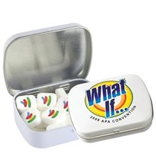 Domed Tin - Imprinted Square Mints