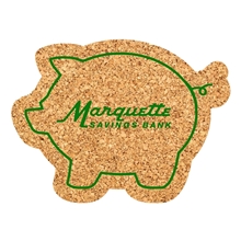 Cork Coasters - Piggy Shape
