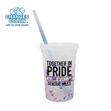 Mood 22 oz Rainbow Confetti Cup / Straw / Lid Set