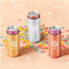 12 oz Slim Metallic Neoprene Collapsible Coolie