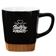 11 oz Ceramic Mug with Removable Bamboo Coaster