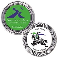 Challenge Coins - 1 3/4 Silver - 1 3/4 diameter