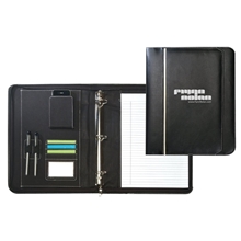 Leatherette Zippered Binder Padfolio