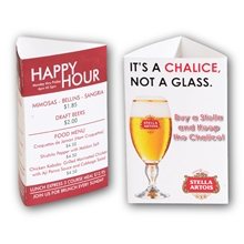 Small 3- Sided 11 pt. Glossy Table Tent