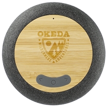 Wireless Charging Garm Fabric Bamboo Bluetooth Speaker