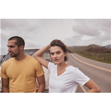 Womens American Giant Classic Cotton V - Neck T - Shirt