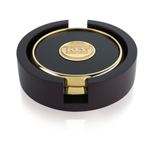 JAFFA(R) Two Round Coasters with Wood Tray