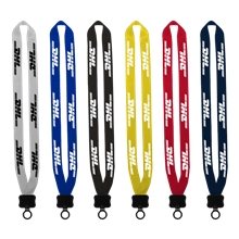 3/4 Polyester Lanyard with Plastic Clamshell and O - Ring