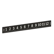 MoMA Sturdy Black Acrylic Ruler Measures Inches Centimeters