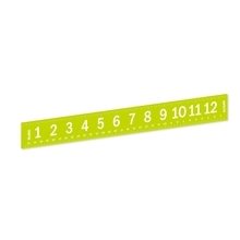 MoMA Sturdy Green Acrylic Ruler Measures Inches Centimeters