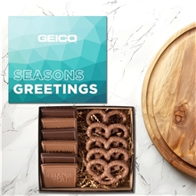 6 Piece Cookie and Confection Gift Box with Pretzels