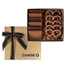 6 Piece Cookie Gift Box with Chocolate Pretzels