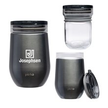 Perka(R) Taylor 12 oz Double Wall, Stainless Steel Wine Mug