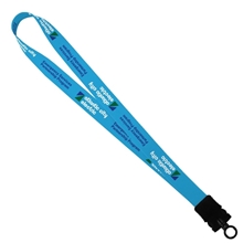 1 Dye - Sublimated Stretchy Elastic Lanyard with Plastic Snap - Buckle Release