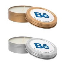 Custom 2 oz Scented Candle in Screw - Top Metal Tin