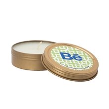 Custom 2 oz Scented Candle in Screw - Top Metal Tin