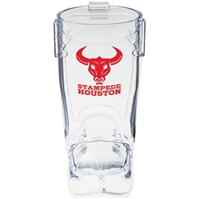 2 oz Plastic Cowboy Boot Shaped Sidecar Hook Shot Glass