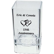 2 oz Plastic Fluted Square Shot Glass