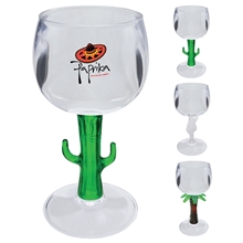 12 oz Novelty Stem Plastic Wine Goblet