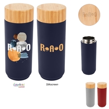 16 oz Stainless Steel Lexington Bottle With Bamboo Lid