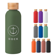 17 oz Blair Stainless Steel Bottle With Bamboo Lid