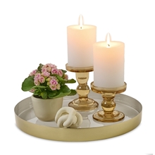 Be Home(R) Luxe Round Enamel Tray